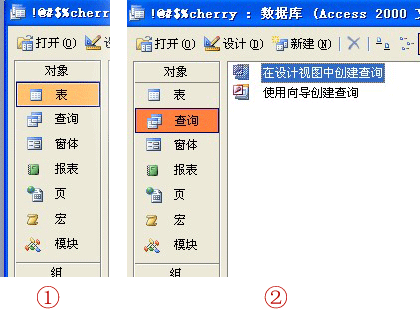access内部使用sql查询语句